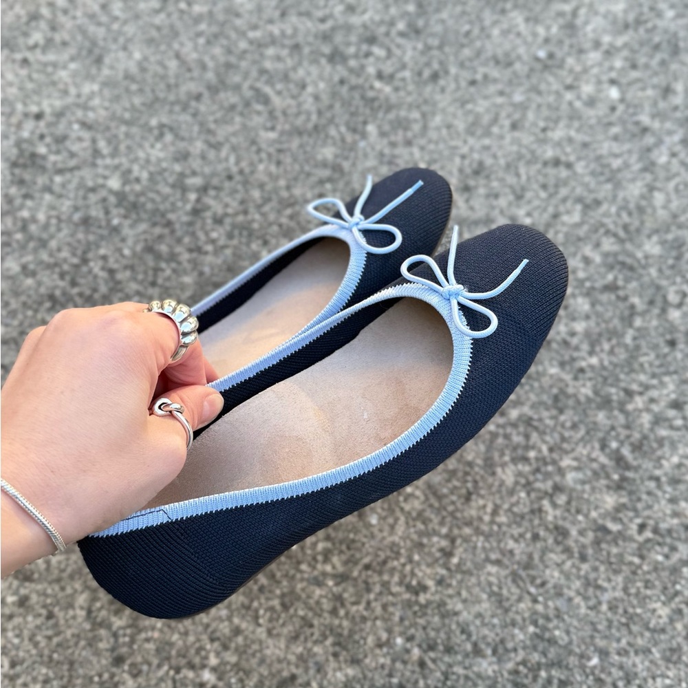 Vionic Klara Ballet Flats Navy Knit Women’s 6.5 Comfort Arch Support - Picture 4 of 6